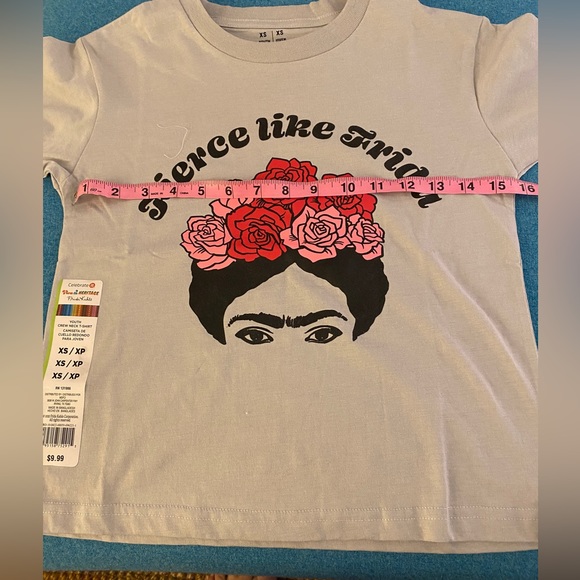 Fierce Like Frida cotton/polyester blend T-shirt. Size XS youth. - Picture 5 of 7
